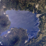 Guatemala's Lago de Atitlan, viewed from space